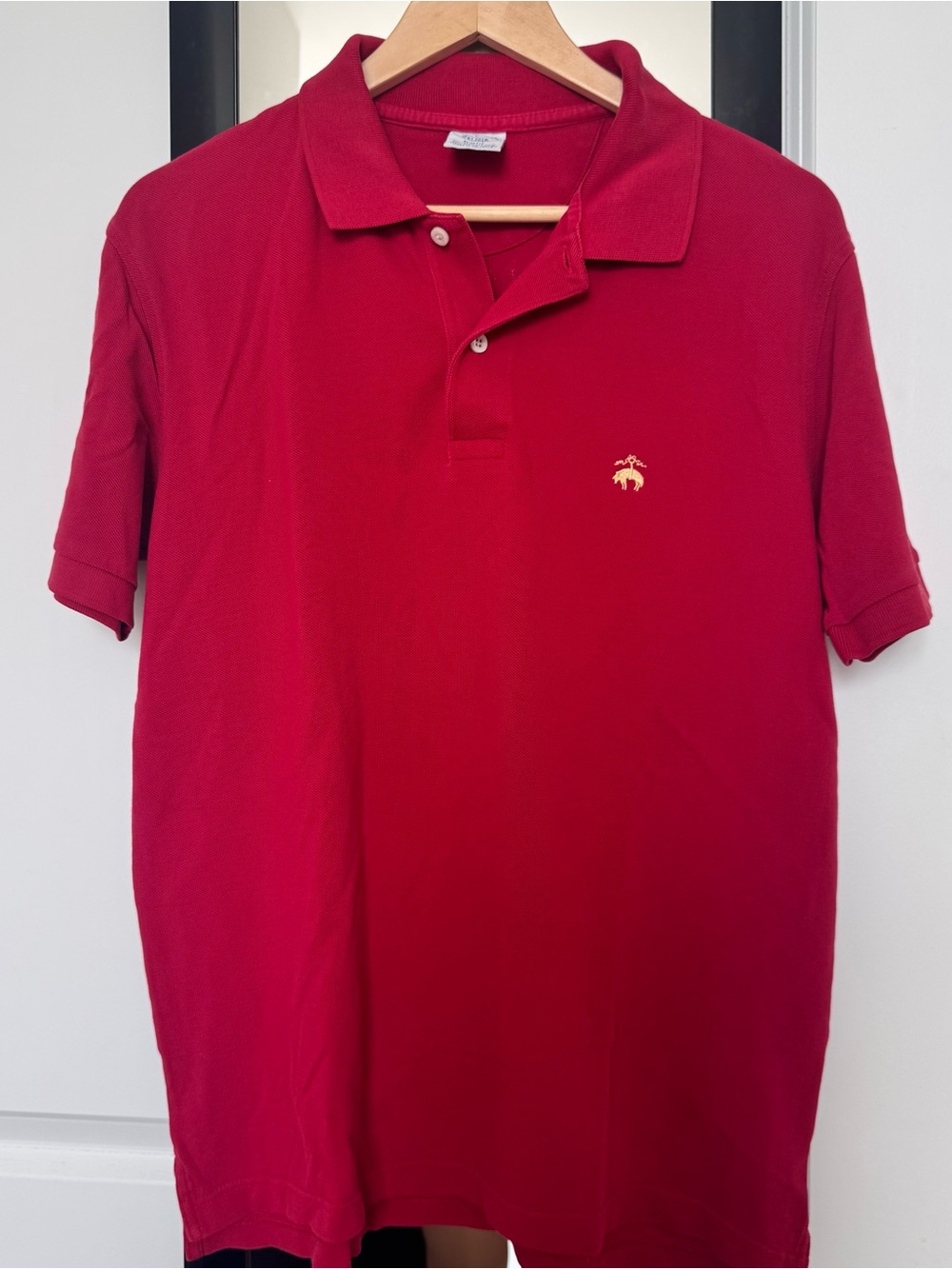 Brooks Brothers Men’s Red Polo with Embroidered Crest